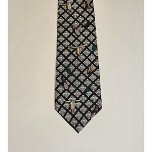Men's Tie Tabasco Longhorn Southwest design 100% Silk Tie - 59"...USA made